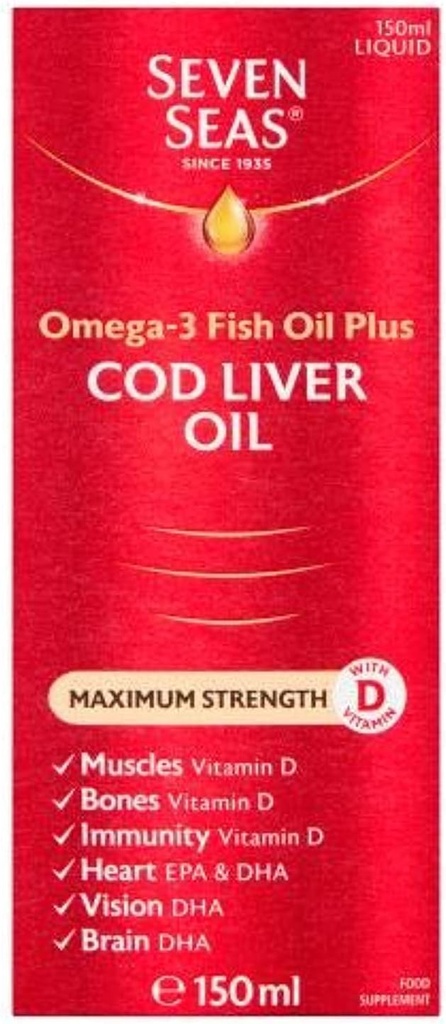 Seven Seas ren cod leverolje ekstra høy styrke 150ml