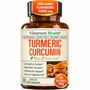 Gurkemeie curcumin Supplement - 1200 mg organisk gurkemeie + tumerisk ekstrakt (95 % curcuminoids) for felles støtte og digestiv helse - gurkemeie Supplement - ren curcumin med svart pepper - 60 kapsler