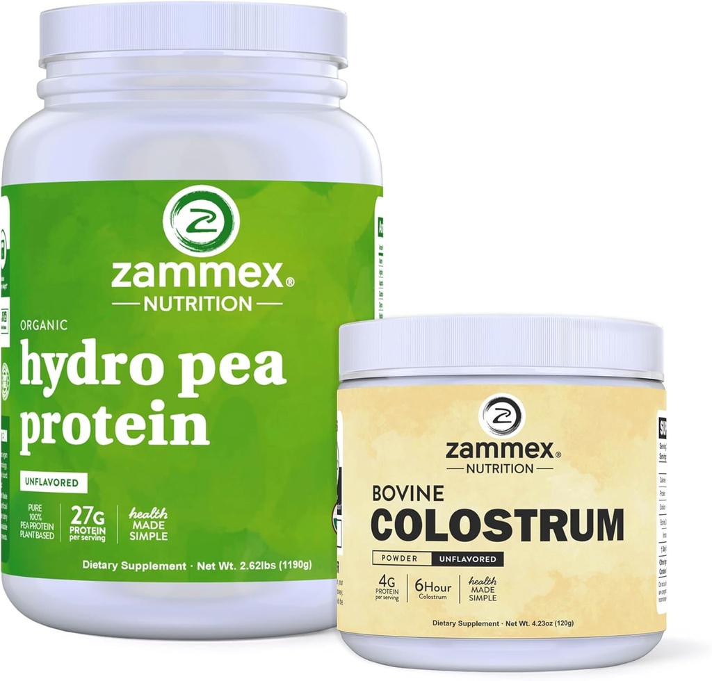 Zammex Pea Protein pulver + Bovine Colostrum pulver