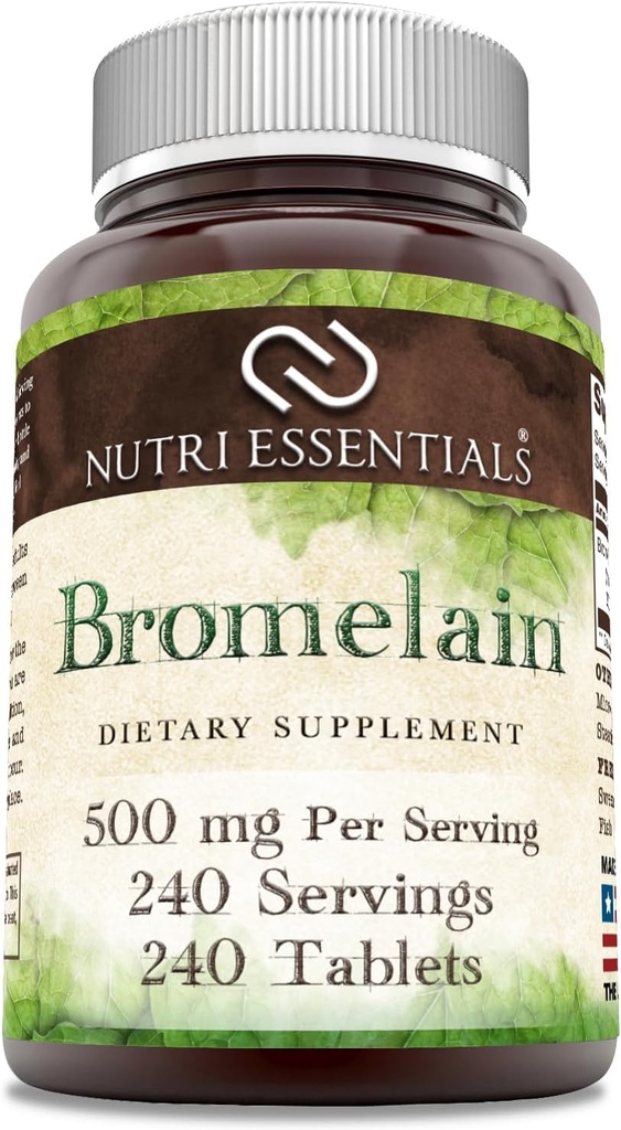Bromelain 500 mg 240 tabletter Supplement | Ikke-GMO | Glutenfri | laget i USA
