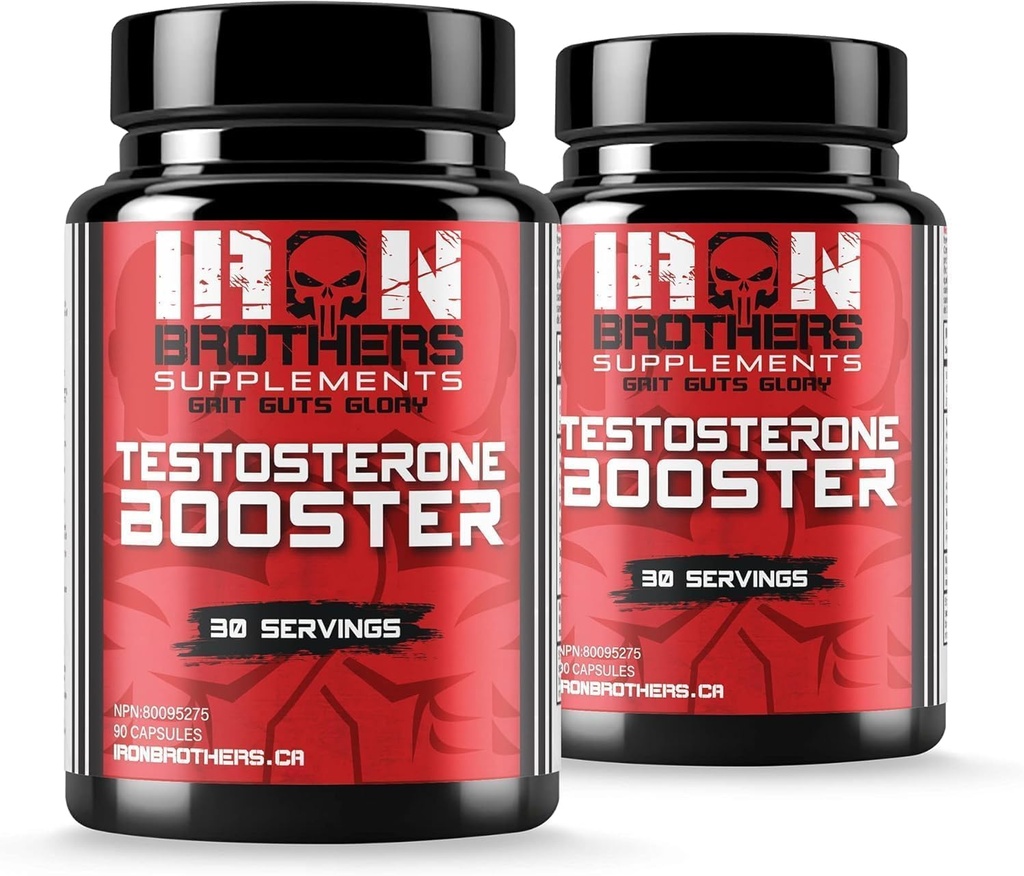 Testosteron Booster Kosttilskudd for menn - Estrogen Blocker - Supplement naturlig energi, styrke og utholdenhet - Lean Muskelvekst - Fremmer fett tap - Øke mannlig ytelse (2 flasker)