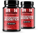 Testosteron Booster Kosttilskudd for menn - Estrogen Blocker - Supplement naturlig energi, styrke og utholdenhet - Lean Muskelvekst - Fremmer fett tap - Øke mannlig ytelse (2 flasker)