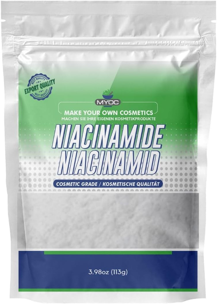 Niacinamid pulver | Kosmetisk Grade | DIY hudpleie & skjønnhetsformuleringer - 113 g / 3,9 Oz
