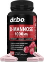 D Mannose Supplements for kvinner piller - naturlig D-Mannose 500mg kapsler, Cranberry DMannose piller 1000mg per servering - Bladder Flush & Urine Tract Cleanse Helse Supplement - 120 Veg Kapsler