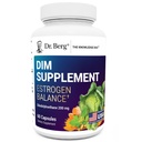 Dr. Berg DIM Supplement Estrogen Balance - Original Estrogen Supplement for kvinner med diindolmetan for menstruelle symptomer & Menopause Relief & Black Pepper for forbedret absorpsjon - 60 kapsler