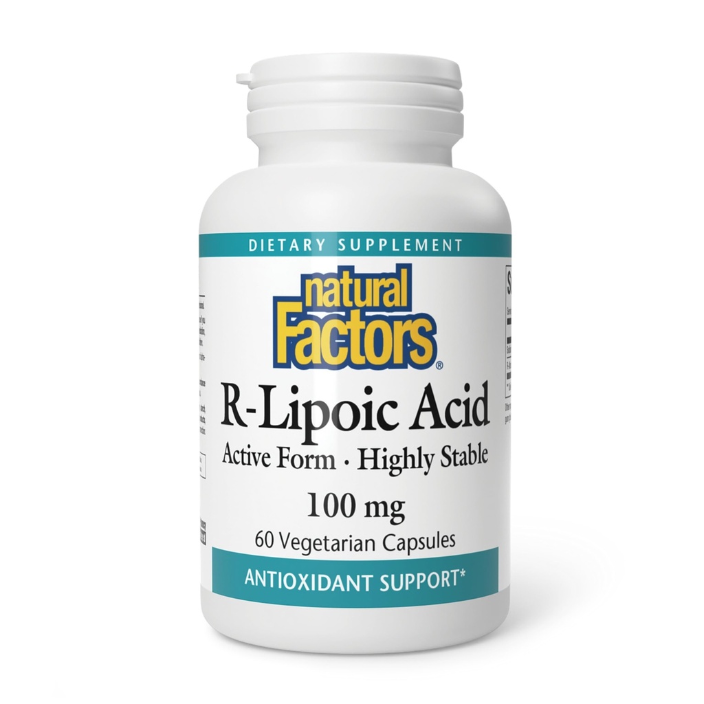 Naturlige faktorer, R-Liposyre, Antioksidant støtte, 60 kapsler