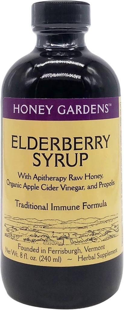 Honning Garden APIARIES Apiterapi Honning Elderberry Extract, 8 FZ