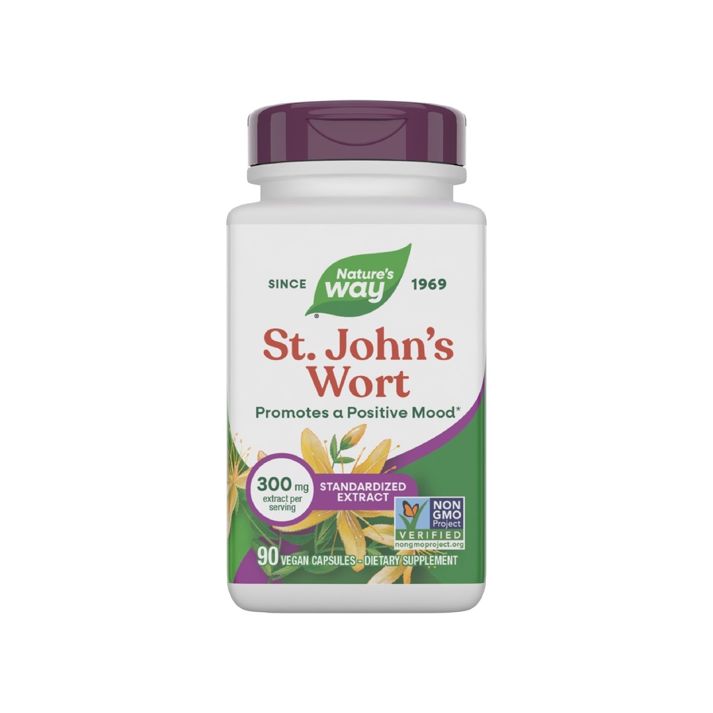 Naturens måte St. John’s Wort Premium Extract fremmer positiv Outlook * Ikke-GMO 90 kapsler