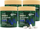 NAD Supplement, NAD Nicotinamid Riboside 900 Mg for menn og kvinner, Liposomal NAD+ Supplement med Nicotinamid Riboside, Resveratrol & Quercetin, energi, Boost NAD +, 400 kapsler