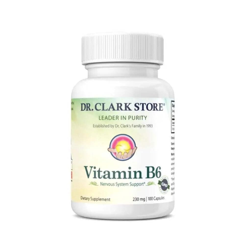 Dr. Clark vitamin B6 Supplement, 230 mg, 100 kapsler