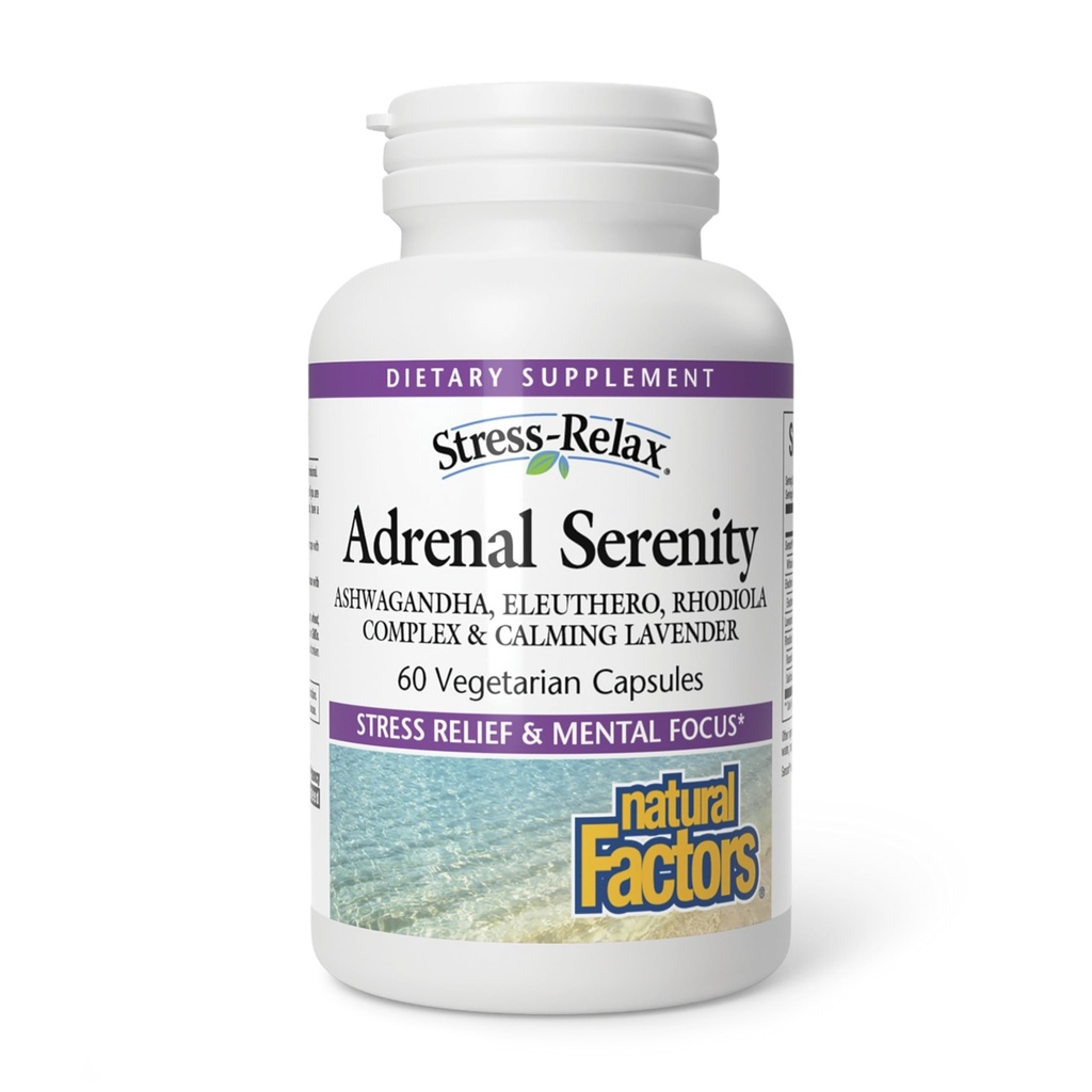 Naturlige faktorer STRESS-RELAX® Adrenal Serenity, 60 kapsler
