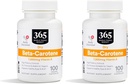 365 av hele matmarked, Beta Carotene Tørr 15000 MCG, 100 greve (pakke på 2)