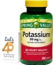 Spring Valley Kalium hjerte helse kosttilskudd Caplets, 99 mg, 250 greve, Kalium Gluconate Bundle med Lual 45 Diabetes Dekodet