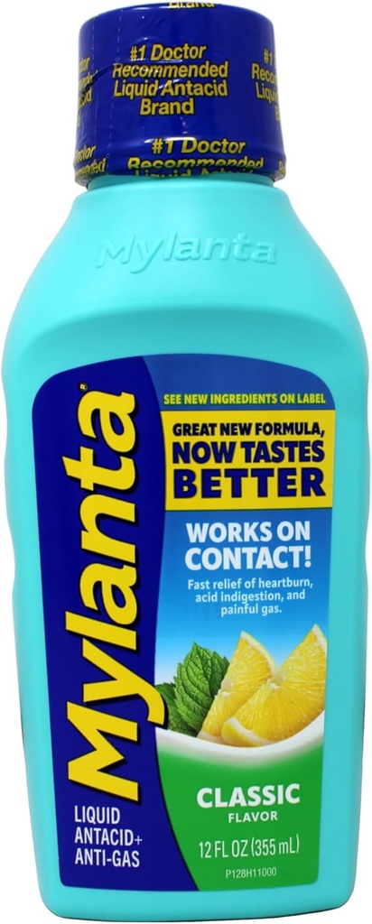 Mylanta Antacid og gass relief, maksimal styrke formel, klassisk Flavor, 12 Fluid Ounce