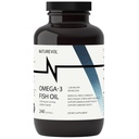 Triple Styrke Omega 3 Fiskeolje 4200mg - Burpless | Over 2200mg Omega 3 Fatty Acids | 1200mg EPA + 900mg DHA | Beste essensielle fettsyrer | Wild Caught / Deep Sea Fish, Lemon Flavored - 240 Softgels