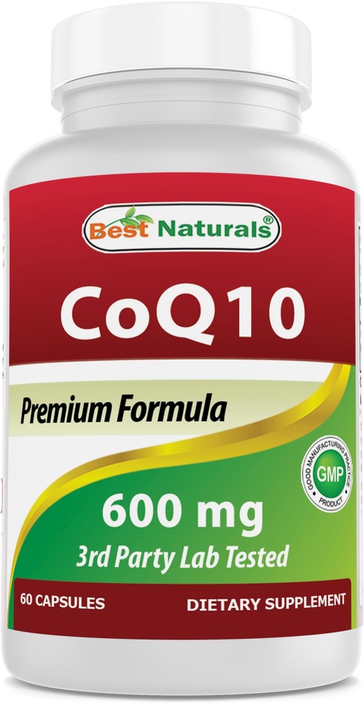 Beste Naturals CoQ10 600 mg 60 kapsler (81716013725)