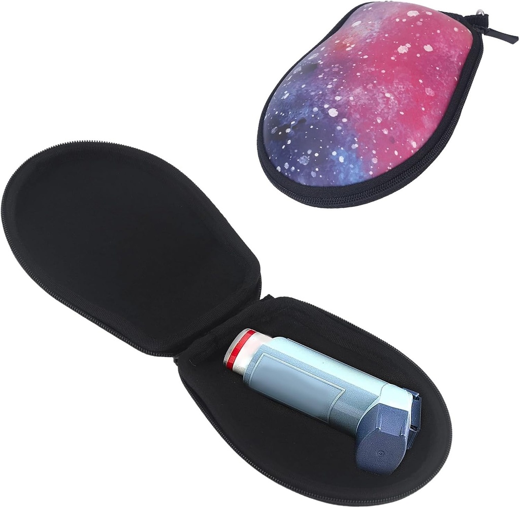 Inhaler Reise tilfelle,14.5cm Lengde PU Hard Bæreveske Full Astma Inhaler Storage Case