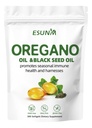Oregano Softgels, Oregano Olje med svart frøolje fremmer sesongmessig immun helse og harder, Oregano Olje Supplement Kapsler, Ikke-GMO, Glutenfri, 300 Softgel Kapsler Kosttilskudd