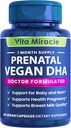 Prenatal DHA Supplements - Vegansk 800mg DHA DPA Plant Basert Omega 3 - Best for Optimal Mor og Baby Helse - Støtter Baby Brain og Eye Development Prenatal for kvinner Ingen fiskeolje
