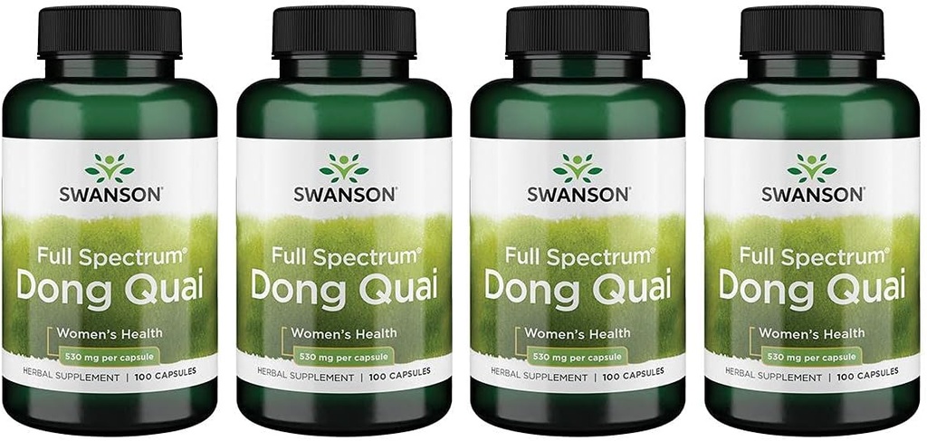Swanson Dong Quai 530 Milligrams 100 kapsler 4 pakke