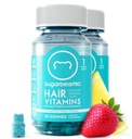 Sugarbear Hår Vitamin Gummy 2 måneders forsyning ekstra styrke Biotin 6000mcg, vekst for menn og kvinner, Vegansk Vitamin B12, MSM, Inositol, Omega 3, Elderbær, sertifisert Kosher, Halal, Cruelty-Free
