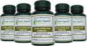 Grønne organiske kosttilskudd Alpha Lipoic Acid Complex, ALA, 90 VCaps Alpha Lipoic Acid Capsules (pakke på 5)