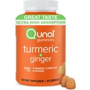 Qunol Turmeric og Ginger Gummies - Felles støtte Supplement med ultra høy absorpsjon, 90 Count Vegansk og Glutenfri Gummies