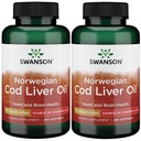 Swanson Cod Liver Oil 1250 Iu A/135 Iu D 250 Sgels (2 pakke)