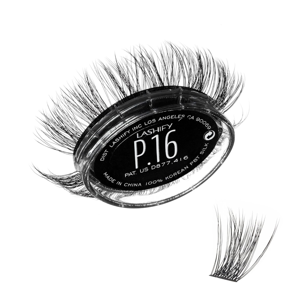 Lashify Plushy 16mm Gossamer Lashes i svart, lett DIY Falske Lashes for en Voluminous men fortsatt naturlig utseende
