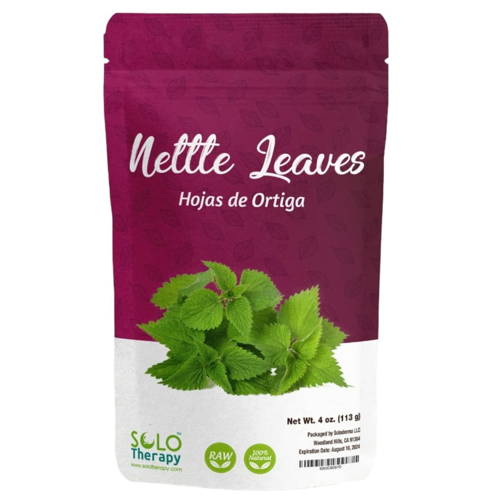 Nettle Tørket Cut Leaves , 4 oz. , Hojas De Ortiga , Nettle Leaf Te , Forseglbar Bag , Produkt fra Kroatia , pakket i USA (Nettle Leaf 4 oz.)