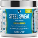 SteelFit Stål Sweat Fat-Burning Pre Workout | Økt metabolisme, Øk energi, Brenn fett og kalorier | Grønn Apple, 30 Serveringer