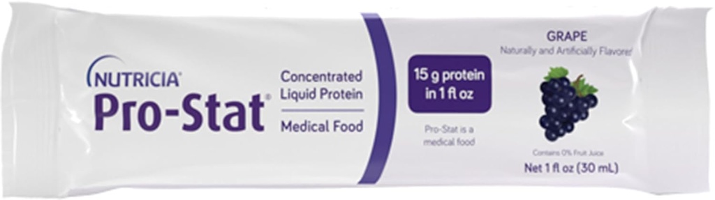 Pro-Stat Sukker Free Grape, 1 oz Pakninger, høyprotein Supplement, 96 greve, Laktosefri, Glutenfri, Soja-fri