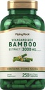 Piping Rock Bamboo Extract Kapsler | 3000mg | 250 Count | Herbal Supplement | Silica 210mg | Ikke-GMO, Glutenfri