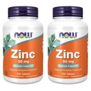 Nå matvarer, (2 pakke) sink, 50 mg, 250 tel (pakke på 2)