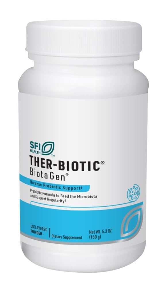 Klaire Labs SFI Health Biotagen - Prebiotic Inulin, Beta-Glucan & Arabinogalactan å støtte Gut Microbiota (120 kapsler)