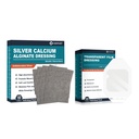 Sølv Kalsium Alginat Dressing (4'x4''10pcs) + Transparent Film Dressing (2.36" x 2.75" 100pcs)