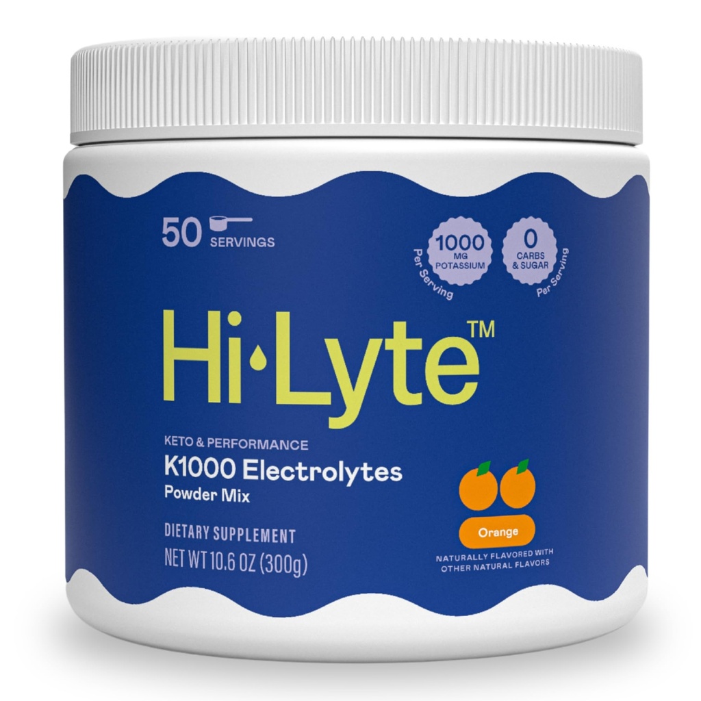 Hi-Lytte K1000 Electrolytes Powder Mix Orange Keto & Performance, 50 Serveringer