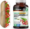 BIO KRAUTER Sarsaparilla Root Capsules - 1000 mg Styrke - 250 Vegan Sarsaparilla Extract Caps - Ingen Fyllere