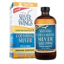Naturlig Path Silver Wings Colloidal Silver 500ppm (2.500mcg) Immun støtte Supplement 16 fl oz.
