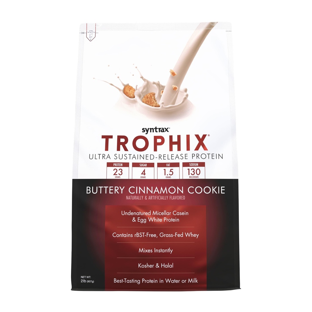 Syntrax Ernæring Trophix, Ultra proteinpulver blanding, ekte informasjonskapsler, Butteri kanel informasjonskapsler, 2 lbs