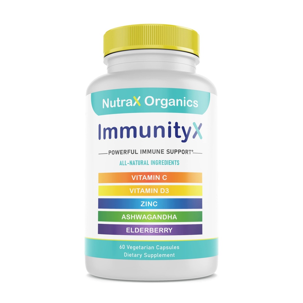 Alt-i-One Organic Immune Support Supplement 60 Vegan Capsules - Elderberry 500mg, Ashwagandha 500mg, 400mg Vitamin C og sink - vitamin D3 - Immune Boosters for voksne