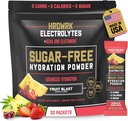 HRDWRK Electrolytes pulver pakker med magnesium, kaliumnatrium, ketohydrasjon - BCAA Electrolyte pulver pakker med glutamin, 30 Electrolytes pulver pakker sukkerfri (Fruit Blast)