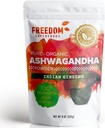 Organic Ashwagandha Root Powder Extract fra India - En Potent Adaptogen & Premium føler godt Veda Vitamin Supplement for hårvekst og høyde - Vegansk og Glutenfri - 8oz