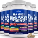 Ny Age Sea Moss Svart Seed Oil Ashwagandha Turmeric Bladerwrack Burdock - med Manuka, Honning Dandelion, ACV Svart Pepper Glutenfri