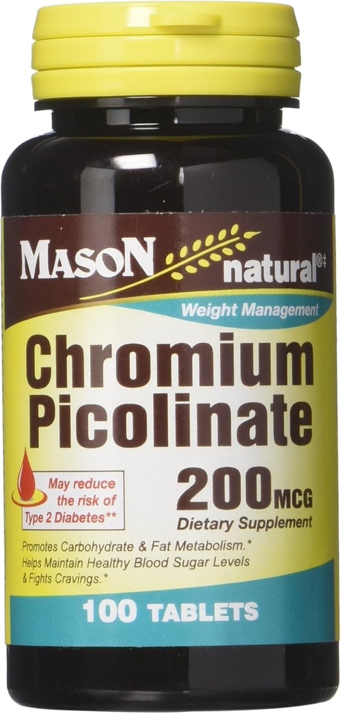 Mason vitaminer kromi Picolinat tabletter, 60 greve