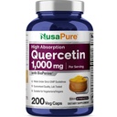 NusaPure Quercetin 1000mg - 200 Veggie Caps (Non-GMO, Vegan, Vegetarisk)