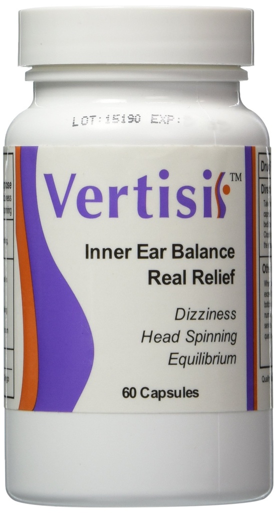 Eradicate Vertigo med Vertisil garantert! (En enkelt flaske)60 kapsler; Eliminer Vertigo Fast. Ingen skadelige bivirkninger