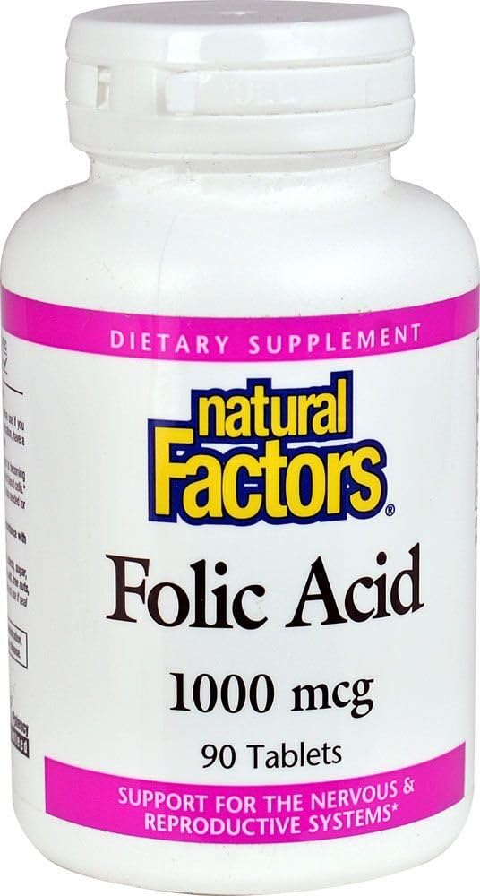 Naturlige faktorer Folinsyre 1 MG, 90 CT