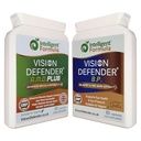 Vision Defender A.M.D. Plus & BP Eye Care Bundle - Advanced Eye Supplements med ARDS2 (Lutein, Zeaxanthin, vitamin C & E, kobber, sink), Plus Meso-Zeaxanthin, Bilbær, Pine Bark. Laget i Storbritannia