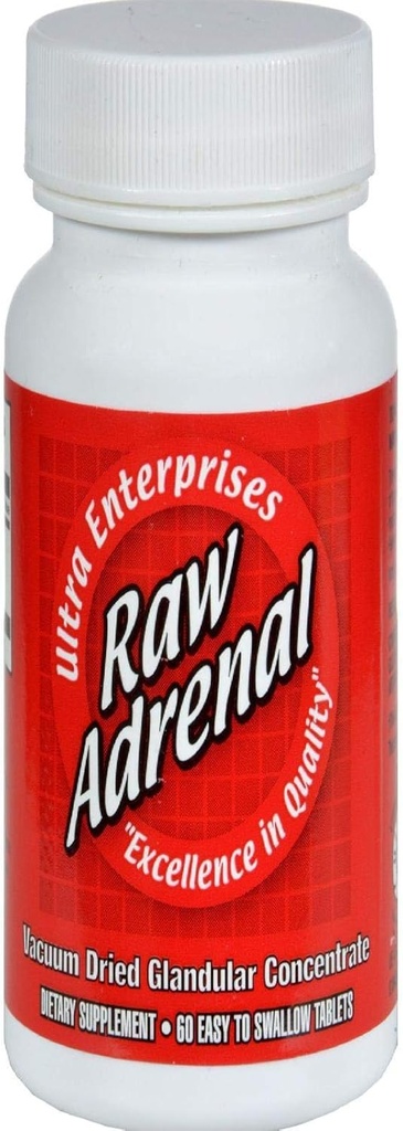 Ultra Glandulars Raw Adrenal Tabletter, 200 Mg, 60 greve
